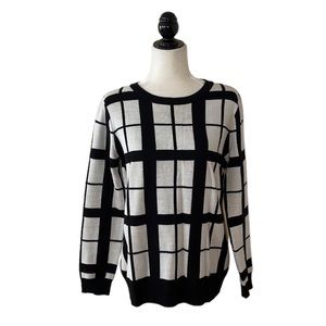 Black & White Window Pane Sweater